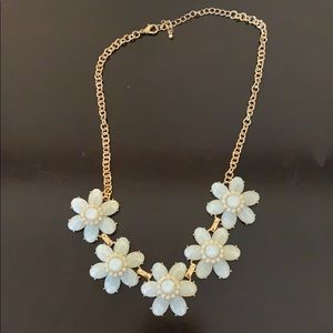 Baby blue gold plated necklace